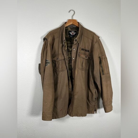 Harley-Davidson Men's Olive Military style Jacket size XL - Picture 9 of 9